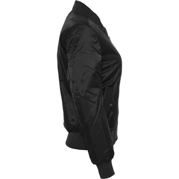 Bomberjacka dam - Urban Classic - Basic - Svart - Zippficka - Orange foder