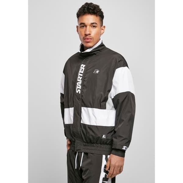 Sportjacka - Urban Classics - Starter Retro Track - Svart/Vit - Bekväm - Retro design