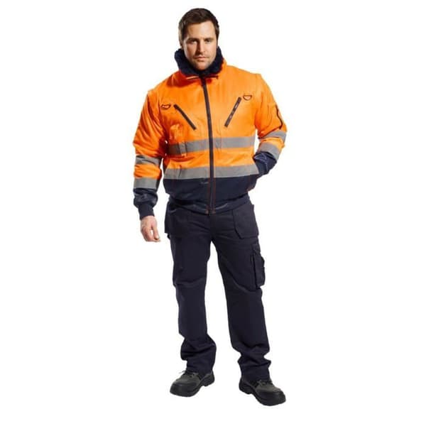 Blouson pilot 3 i 1 - Portwest - PJ50 - Hög synlighet - Orange/Blå - Unisex
