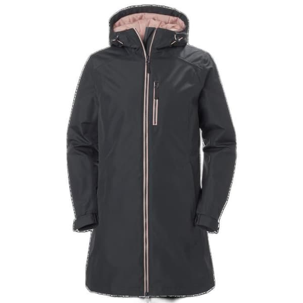 Helly Hansen lång belfast vinterjacka för dam - ebenholts - XS