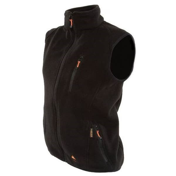 Svart fleecejacka - AJ4 ALPENHEAT - Vintersport - Unisex - Långa ärmar