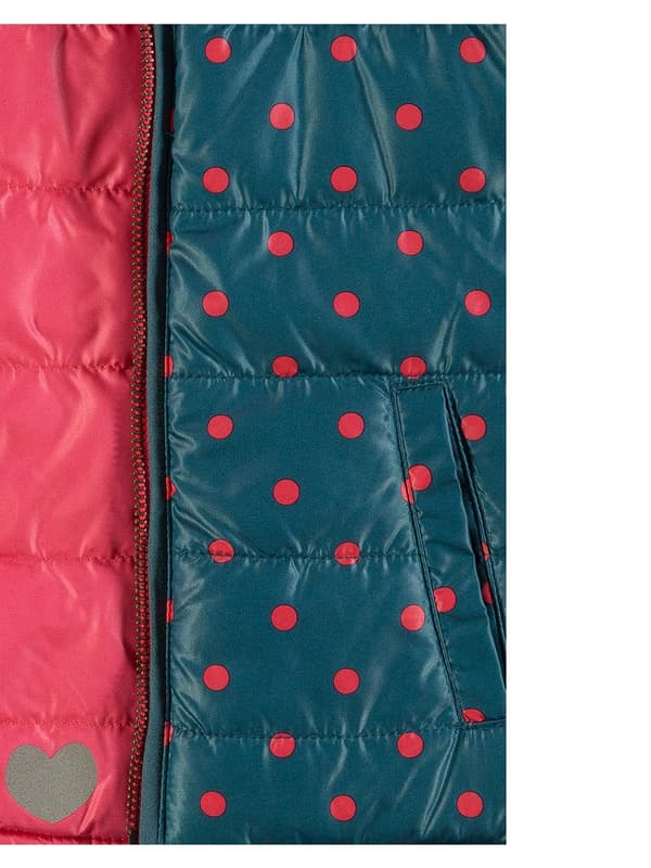Höstjacka för flickor, dubbelsidig, grön, rosa, Lief