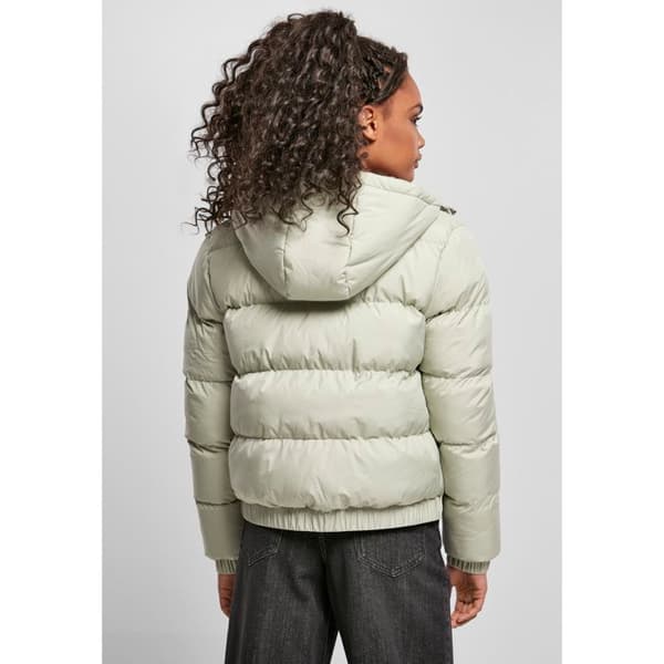 Damjacka - Urban Classics - Hooded puffer jacket - Stora storlekar - Polyester - Svart