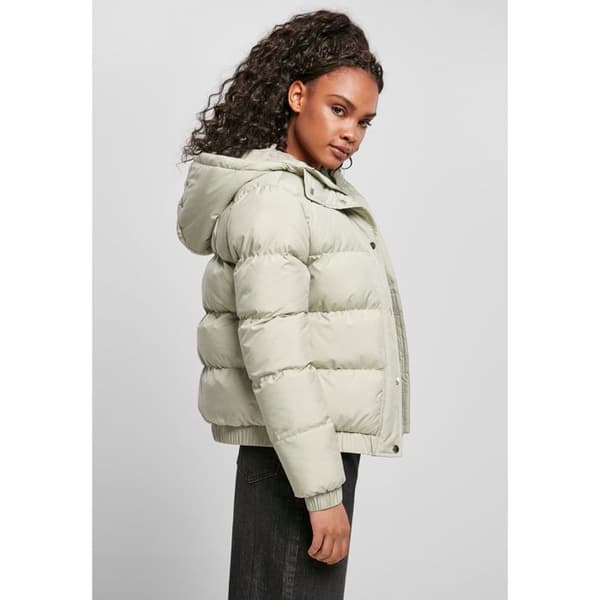 Damjacka - Urban Classics - Hooded puffer jacket - Stora storlekar - Polyester - Svart