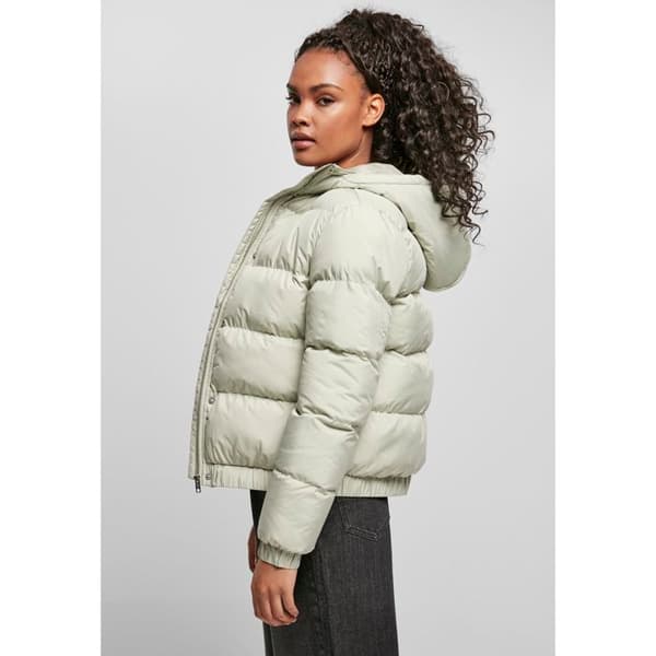 Damjacka - Urban Classics - Hooded puffer jacket - Stora storlekar - Polyester - Svart
