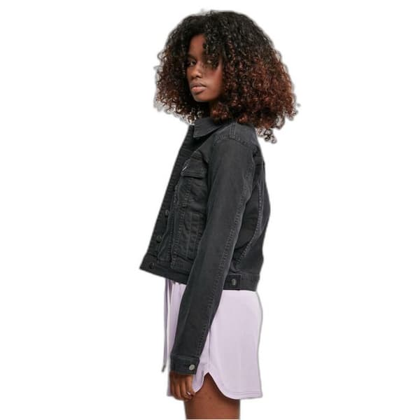 Jeansjacka dam - Urban Classics - Ekologisk - Ekologisk bomull - Regular fit - Svart