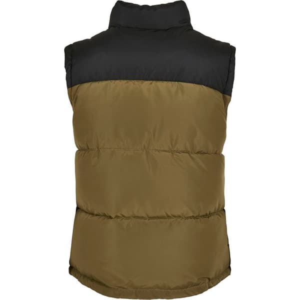 Jacka - Urban Classics - Block Puffer - Svart/Olivegrön - Polyester - Fyllning i Stor Utsträckning