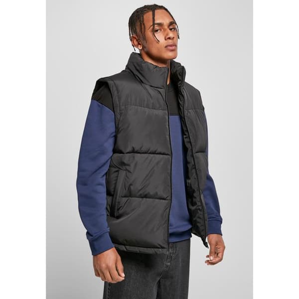 Jacka - Urban Classics - Block Puffer - Svart - Fyllning - Högt krage