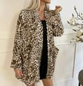 Miniatyrbillede 2 af 3: Agélii Fashion - Open thin blazer - leopard print - one-size 38-44