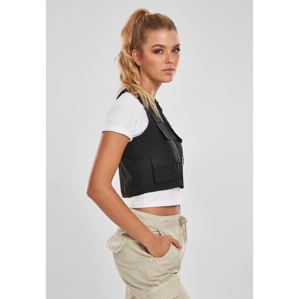 Damjacka - Urban Classics - Kort taktisk - Svart - 4 fickor - Robust nylon