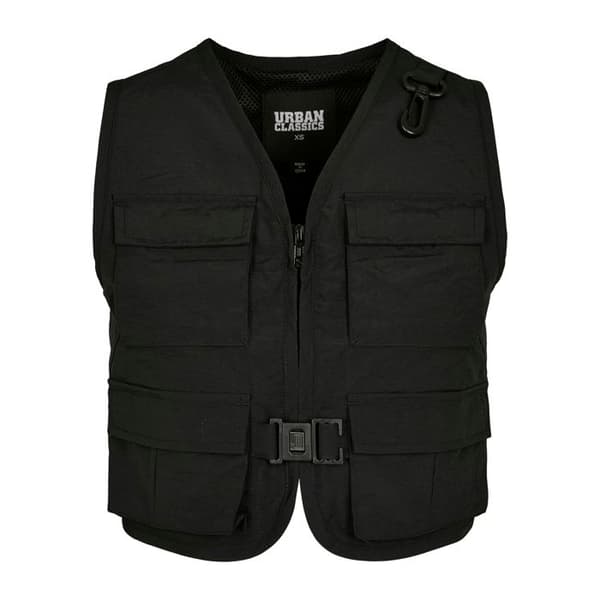 Damjacka - Urban Classics - Kort taktisk - Svart - 4 fickor - Robust nylon