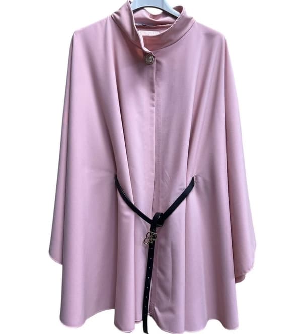 Poncho i flytande tyg med skärp - flera färger - one size 36-44