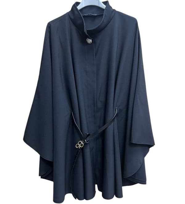 Poncho i flytande tyg med skärp - flera färger - one size 36-44