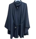 Miniatyrbild 4 av 11: Poncho i flytande tyg med skärp - flera färger - one size 36-44