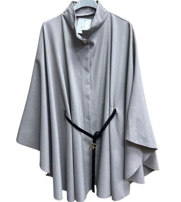 Poncho i flytande tyg med skärp - flera färger - one size 36-44
