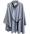 Miniatyrbild 6 av 11: Poncho i flytande tyg med skärp - flera färger - one size 36-44