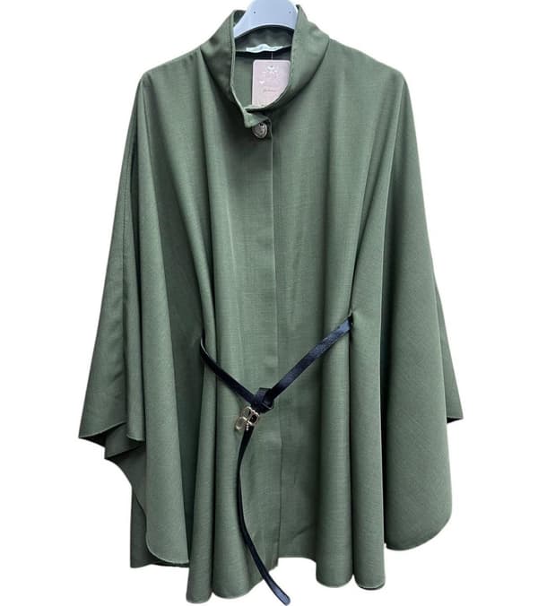 Poncho i flytande tyg med skärp - flera färger - one size 36-44