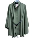 Miniatyrbild 7 av 11: Poncho i flytande tyg med skärp - flera färger - one size 36-44