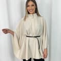 Miniatyrbild 1 av 11: Poncho i flytande tyg med skärp - flera färger - one size 36-44
