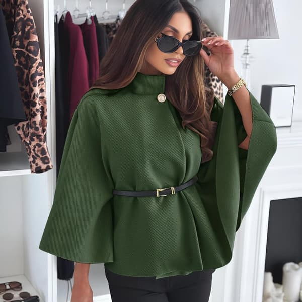 Agélii Fashion - Elegant cape with belt - several colors - one size 38-44