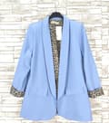 Miniatyrbild 9 av 11: Agélii Fashion - Chic blazer med leopardfoder - flera färger - one-size 38-42