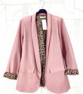 Miniatyrbild 10 av 11: Agélii Fashion - Chic blazer med leopardfoder - flera färger - one-size 38-42