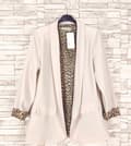 Miniatyrbild 8 av 11: Agélii Fashion - Chic blazer med leopardfoder - flera färger - one-size 38-42