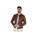 Miniatyrbild 1 av 4: Blouson Oakwood Casey i läder ref 34483 Tabak