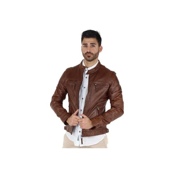 Blouson Oakwood Casey i läder ref 34483 Tabak