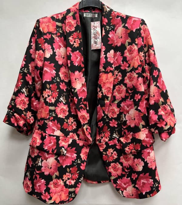 Agélii Fashion - Blommönstrad blazer - flera färger - 4 storlekar S-XL