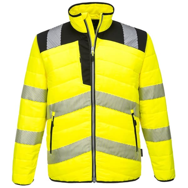 PW3 Hi-Vis Baffle Jacka - Gul/Svart 4XL