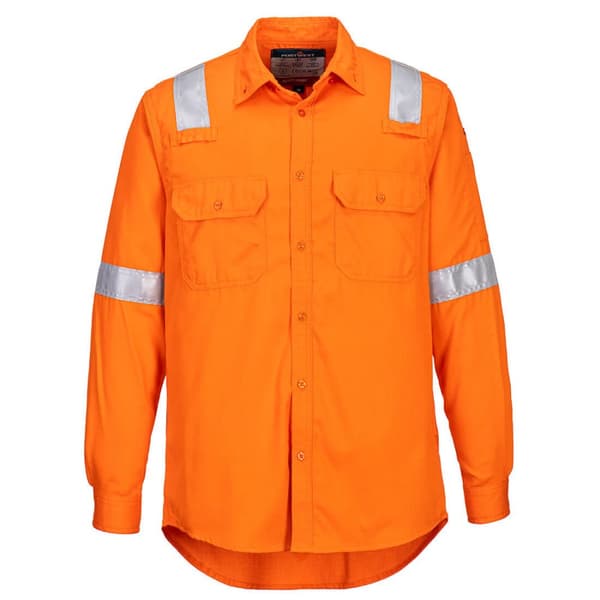 Portwest FR720ORR XXXL Let Orange Flammehæmmende Antistatisk Skjorte