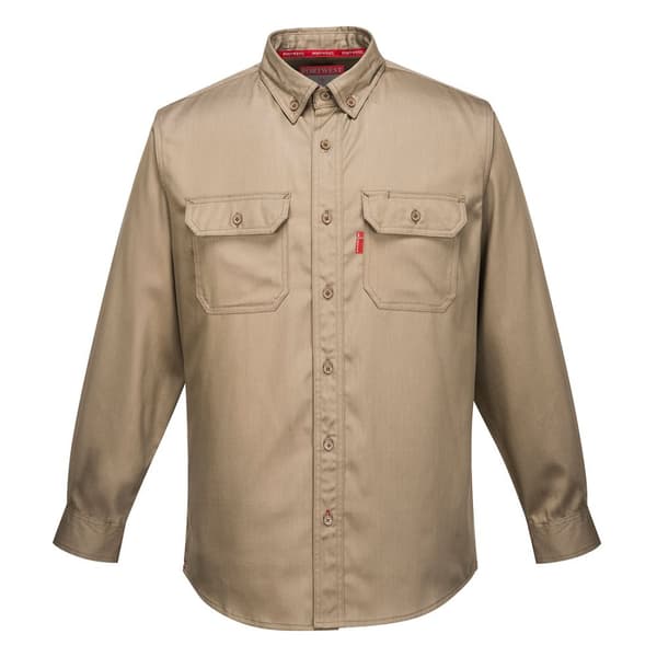 Bizflame 88/12 Flamskyddad Skjorta - Khaki 4XL