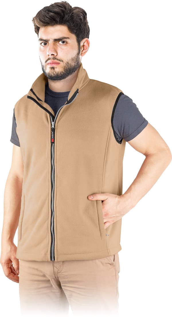 Beige fleecevest til mænd VHONEY-M BE S