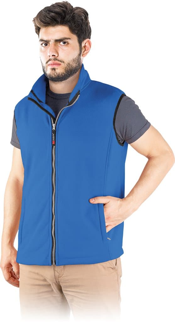 Herrblå fleeceväst 3XL