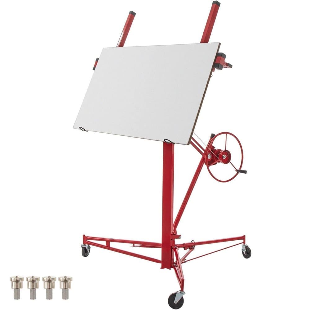 335cm stabil rulllyft för gipsskivor med låsbara hjul,68kg belastning,60°lutning