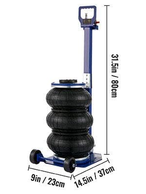 3ton 150-400mm trippelpåsdesign pneumatisk Domkraft med justerbart handtag, Tung konstruktion, snabb lyft, enkel och säker användning,bred applikation