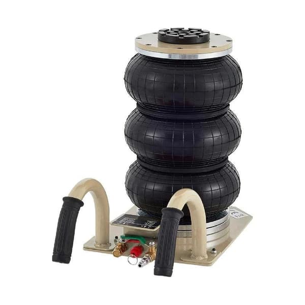 3 tons trippelpåse pneumatisk domkraft, 135mm-400mm lyftområde, snabba lyft, tung konstruktion, kompakt design, lätt och säker att använda