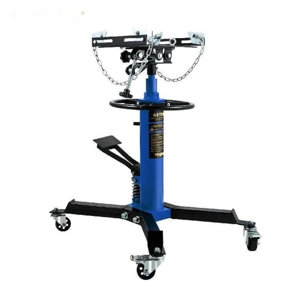 1100LBS Hydraulisk Transmission Jack - 85-170cm Løfteområde, 4 Drejelige Hjul & Hjælpering 1660LBS red