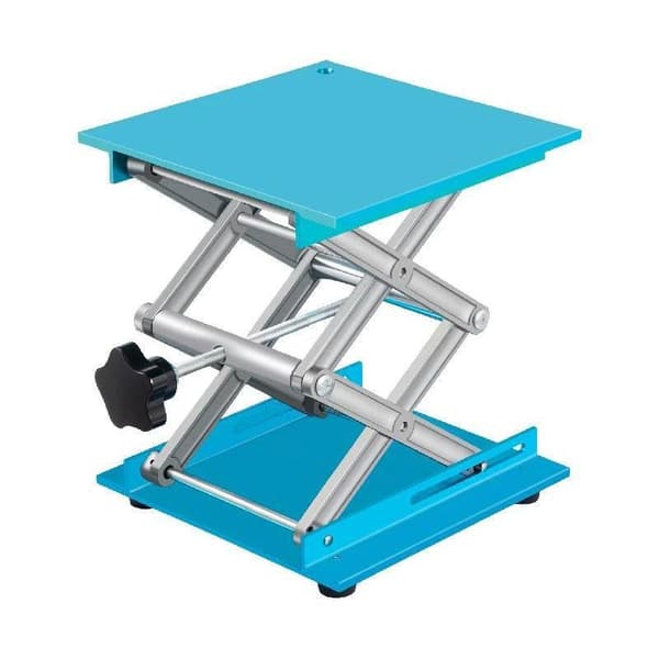 20,3 x 20,3 cm 40 kg kapacitet laboratorielyftbord i aluminium, stor belastning, justerbar höjd, bra stabilitet