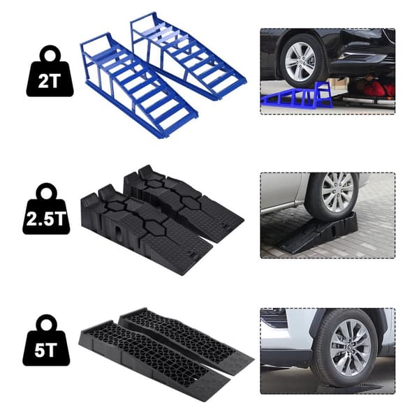 2/2,5/5 Tonnia Raskaiden Autojen Ramppi - Liukumaton Työskentelyrampi Autokorjaukseen