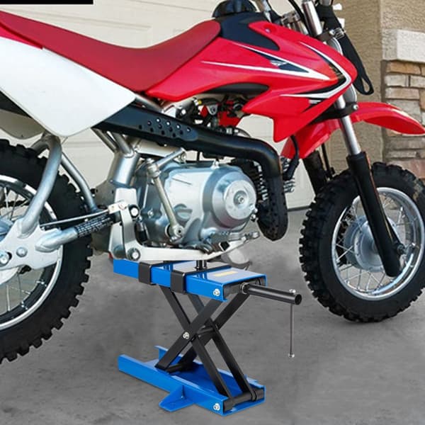 1100 lbs 200-370mm mitt sax domkraft stativ för motorcykel med anti-halk gummikudde, motorcykellyft, säker och enkel att använda