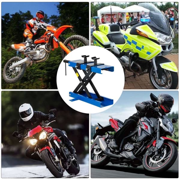 1100 lbs 200-370mm mitt sax domkraft stativ för motorcykel med anti-halk gummikudde, motorcykellyft, säker och enkel att använda