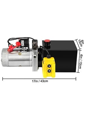 3,8L DC 12V enkelverkande hydraulpump, bil domkraft hydraulpump, snabbstart och lyft, lätt att installera och använda, bred applikation