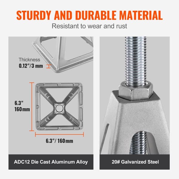 RV Stabiliser Jacks, 6000 lbs Kapacitet, Højde Justerbar, Letvægts Design