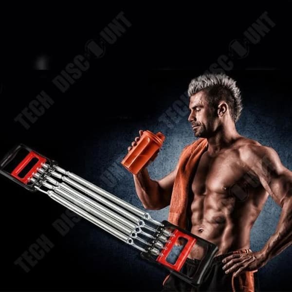 TD® Multifunktionell Rally Sit-up Bröst Expander Arm Styrka Grip Bår Dual Purpose Spring Rally