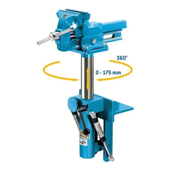 Infällbar hiss - Brockhaus Heuer - Fällbar - 360° roterande - Käftbredd 120 mm