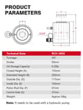 Miniatyrbillede 3 af 4: Hul Hydraulic Cylinder, 30T Tonnage, 50mm Arbejdsrejse, Tilpasseligt Design