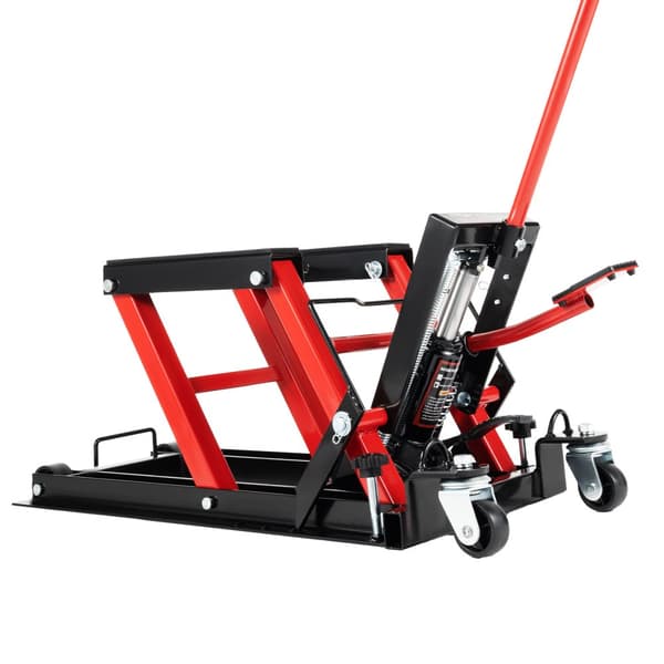 Hydraulinen moottoripyörän tunkki, 680 kg kuormakapasiteetti, säädettävä korkeus, kestävä rautarakennus