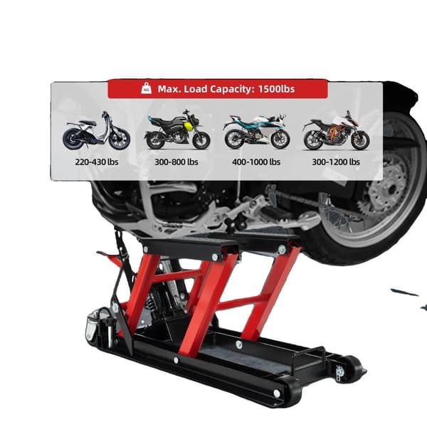 Hydraulisk Motorcykelhejs, 680 kg Belastningsevne, Justerbar Løfteområde